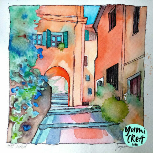 aquarelle menton 1