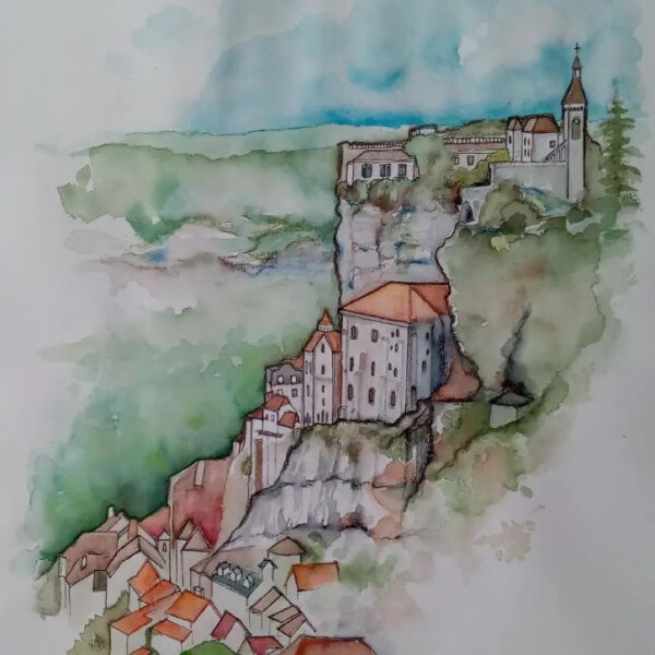 aquarelle rocamadour