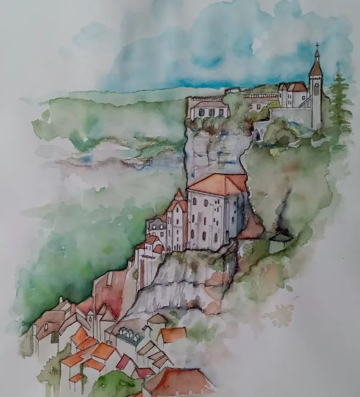 aquarelle rocamadour