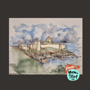 aquarelle fort la latte bretagne 2 1