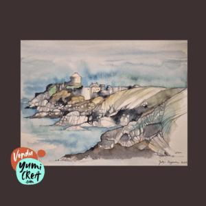 aquarelle fort la latte bretagne 4 1