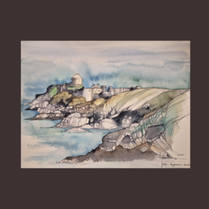 aquarelle fort la latte bretagne (4)