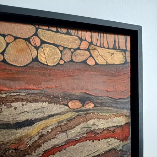 murmures de la terre tableau abstrait 50cm x 50cm