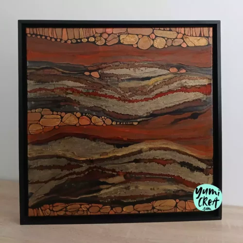 murmures de la terre tableau abstrait 50cm x 50cm