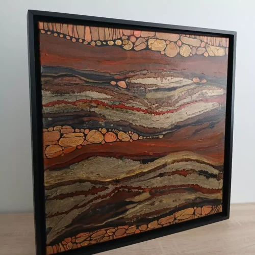 murmures de la terre tableau abstrait 50cm x 50cm