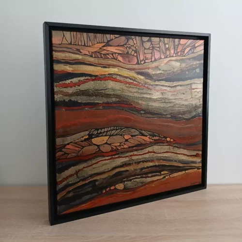 chroniques de la terre tableau abstrait 50cm x 50cm
