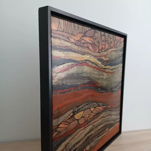 chroniques de la terre tableau abstrait 50cm x 50cm