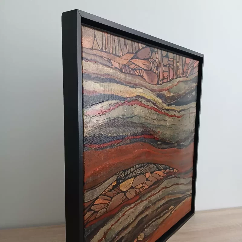 chroniques de la terre tableau abstrait 50cm x 50cm