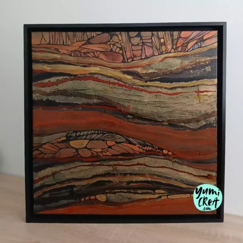 chroniques de la terre tableau abstrait 50cm x 50cm