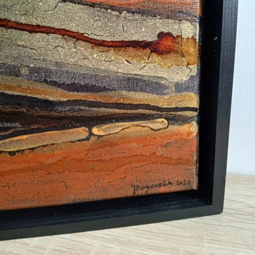 chroniques de la terre tableau abstrait 50cm x 50cm