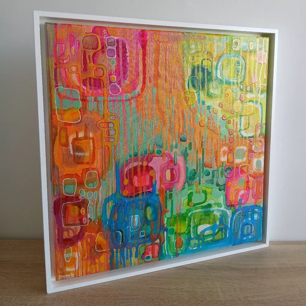 grand tableau abstrait 50cm x 50cm