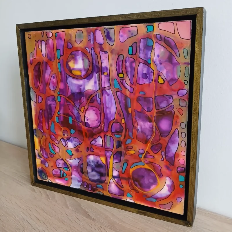 extrêmophile 2 petit tableau contemporain 30cm x 30cm