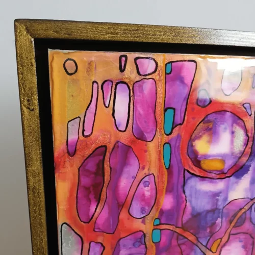 extrêmophile 2 petit tableau contemporain 30cm x 30cm