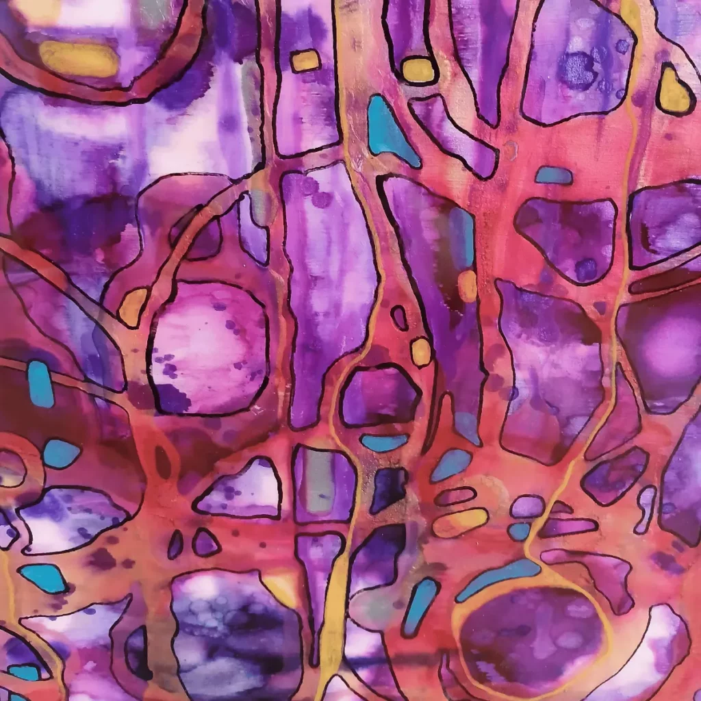 extrêmophile 2 petit tableau contemporain 30cm x 30cm