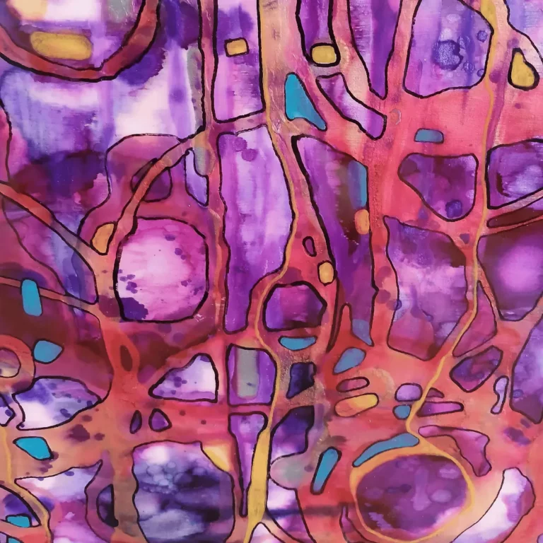extrêmophile 2 petit tableau contemporain 30cm x 30cm