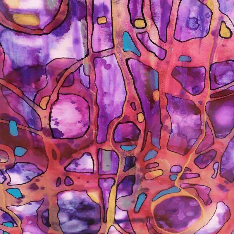 extrêmophile 2 petit tableau contemporain 30cm x 30cm