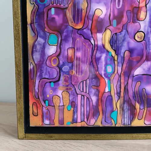 extrêmophile 1 petit tableau abstrait 30cm x 30cm