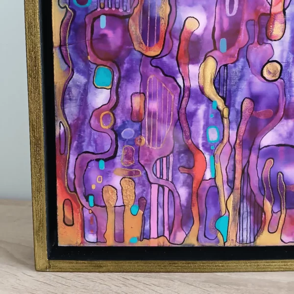 extrêmophile 1 petit tableau abstrait 30cm x 30cm