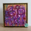 extrêmophile 1 petit tableau contemporain violet 30cm x 30cm encadré et signé