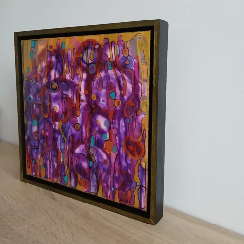 extrêmophile 1 petit tableau abstrait 30cm x 30cm