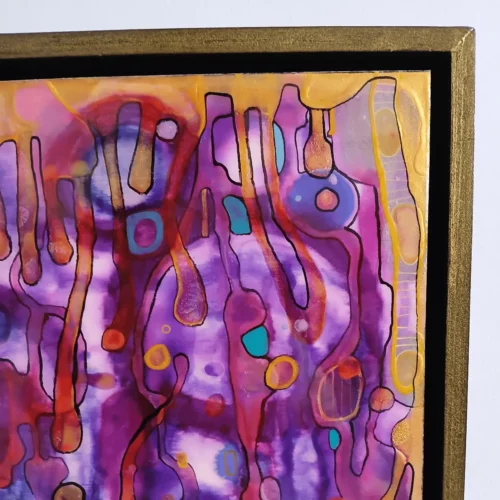 extrêmophile 1 petit tableau abstrait 30cm x 30cm