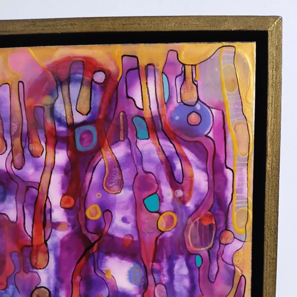 extrêmophile 1 petit tableau abstrait 30cm x 30cm