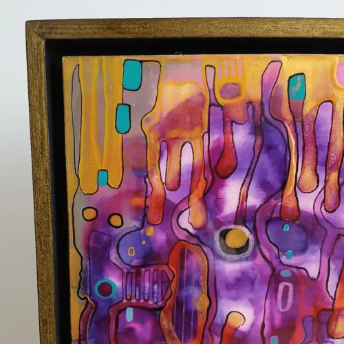 extrêmophile 1 petit tableau abstrait 30cm x 30cm