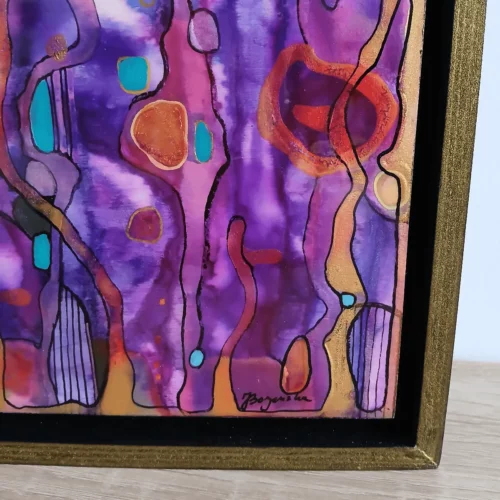 extrêmophile 1 petit tableau abstrait 30cm x 30cm