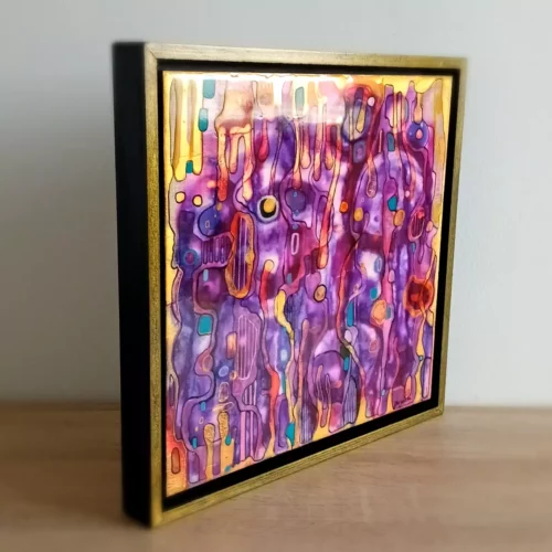 extrêmophile 1 petit tableau abstrait 30cm x 30cm