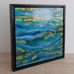 rivière abstract painting 30cm x 30cm