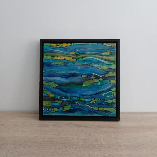 rivière abstract painting 30cm x 30cm