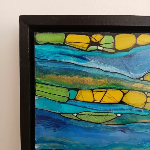 rivière abstract painting 30cm x 30cm