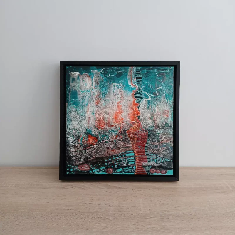 tableau abstrait cendres 2