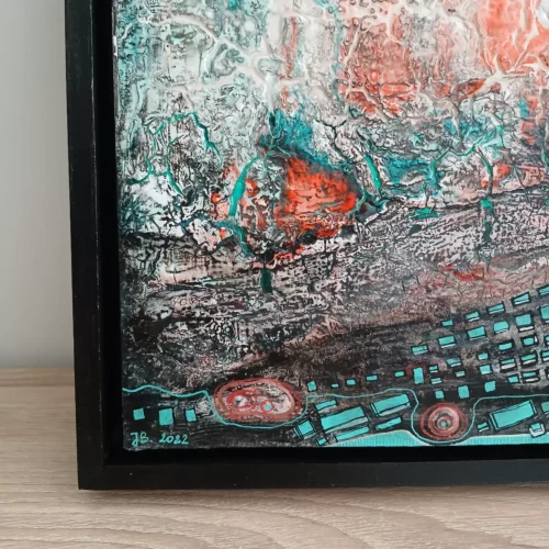 tableau abstrait cendres 5