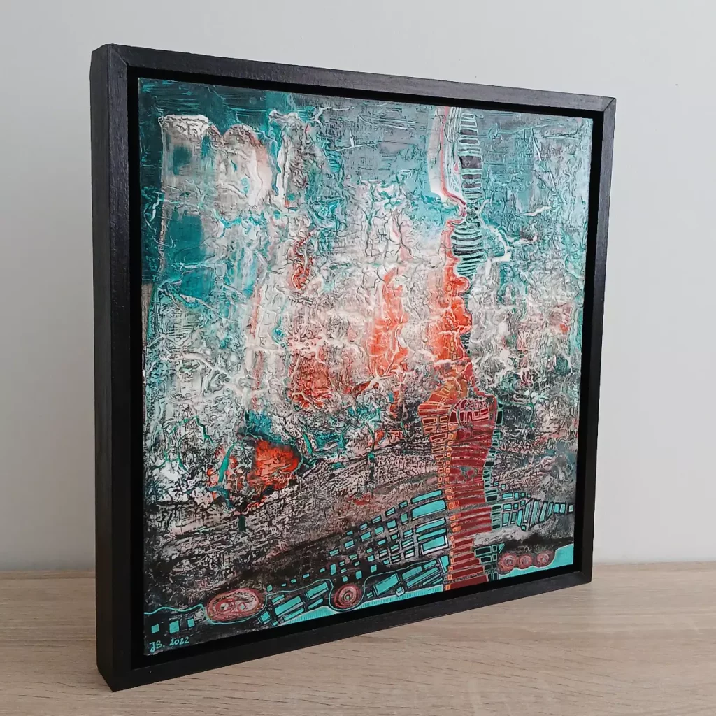 tableau abstrait cendres 8