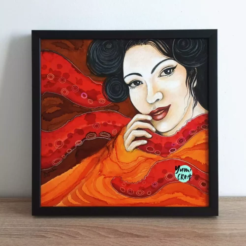 tableau geisha peinture 2 1