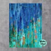eclats de vitraux grand tableau abstrait acrylique 1