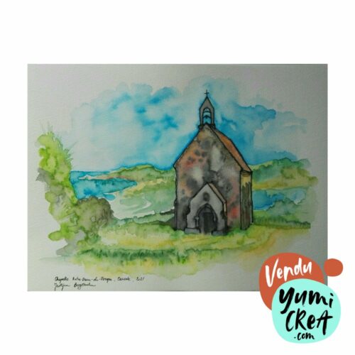 paysage aquarelle bretagne cancale