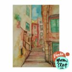 paysage aquarelle grasse provence