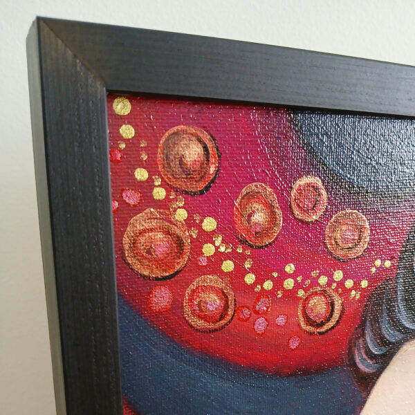 petit tableau de geisha érotique peinture acrylique 30cm x 30cm