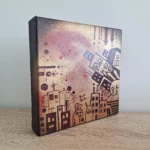 tableau streetart conversations urbaines 20cm x 20cm
