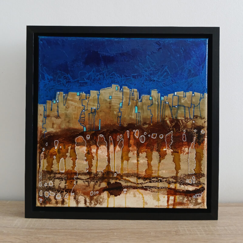 petit tableau paysage futuriste post apocalyptique