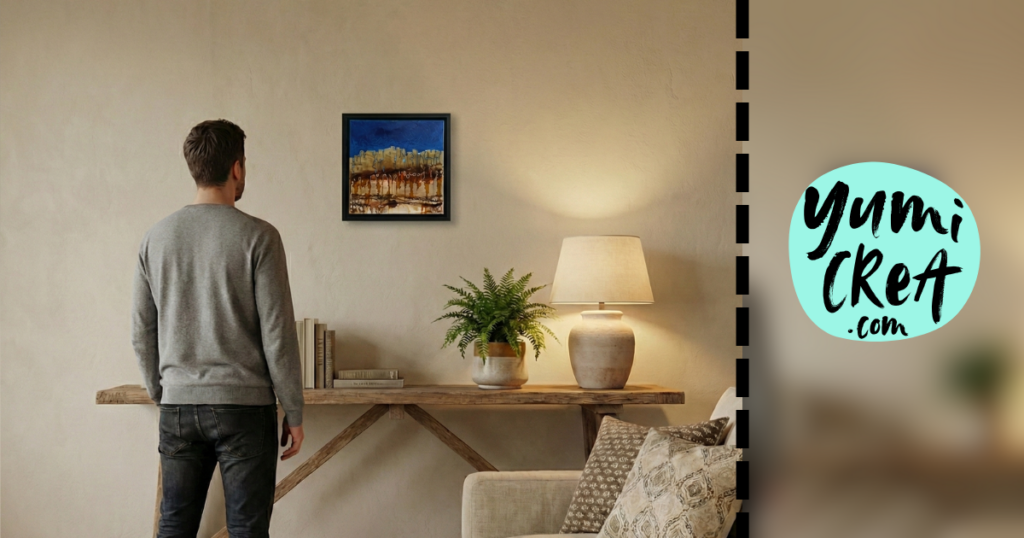 yumicrea comment choisir la taille idéale d’un tableau pour votre salon (1)